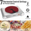 Cusimax Hot Plate Electric Burner, Non-Slip Rubber Feet, Upgraded Version, 1500W