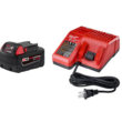 Milwaukee Reciprocating Saw 2621-20-48-59-1850 M18 18V Lithium-Ion Cordless SAWZALL with M18 Starter Kit (1) 5.0Ah Battery and Charger