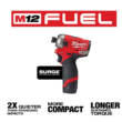 Milwaukee 2551-22-2415-20 M12 FUEL SURGE 12V Lithium-Ion Brushless Cordless 1/4 in. Hex Impact Driver Compact Kit with M12 Right Angle Drill