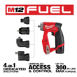 Milwaukee 2505-22-2415-20 M12 FUEL 12-Volt Lithium-Ion Brushless Cordless 4-in-1 Interchangeable 3/8 in. Drill Driver Kit with Right Angle Drill