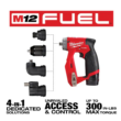 Milwaukee 2505-22-48-11-2420 M12 FUEL 12-Volt Lithium-Ion Brushless Cordless 4-in-1 Installation 3/8 in. Drill Driver Kit W/ Bonus 2.0Ah Battery