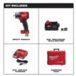 Milwaukee 2960-22 M18 FUEL GEN-2 18V Lithium-Ion Mid Torque Brushless Cordless 3/8 in. Impact Wrench with Friction Ring Kit