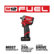 Milwaukee 2555-22-48-11-2460 M12 FUEL 12V Lithium-Ion Brushless Cordless Stubby 1/2 in. Impact Wrench Kit with 6.0Ah Battery