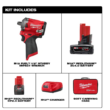 Milwaukee 2555-22-49-66-7011 M12 FUEL 12V Cordless Brushless Stubby 1/2 in. Impact Wrench Kit with 1/2 in. Drive SAE Deep Socket Set (12-Piece)