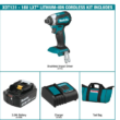 Makita XDT131 18V LXT Lithium-Ion Brushless Cordless Impact Driver Kit with (1) Battery 3.0Ah And Charger