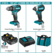Makita XT281S 18V LXT Lithium-ion Brushless Cordless 2-Piece Combo Kit 3.0Ah Driver-Drill/ Impact Driver