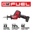 Milwaukee 2520-21XC-2457-20 M12 FUEL 12-Volt Lithium-Ion Brushless Cordless HACKZALL Reciprocating Saw Kit W/ M12 3/8 in. Ratchet