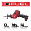 Milwaukee 2520-21XC-2426-20 M12 FUEL 12-Volt Lithium-Ion Brushless Cordless HACKZALL Reciprocating Saw Kit W/ M12 Multi-Tool