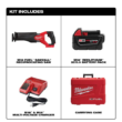 Milwaukee 2821-21 M18 FUEL 18V Lithium-Ion Brushless Cordless SAWZALL Reciprocating Saw Kit W/one 5.0 Ah Batteries, Charger and Case