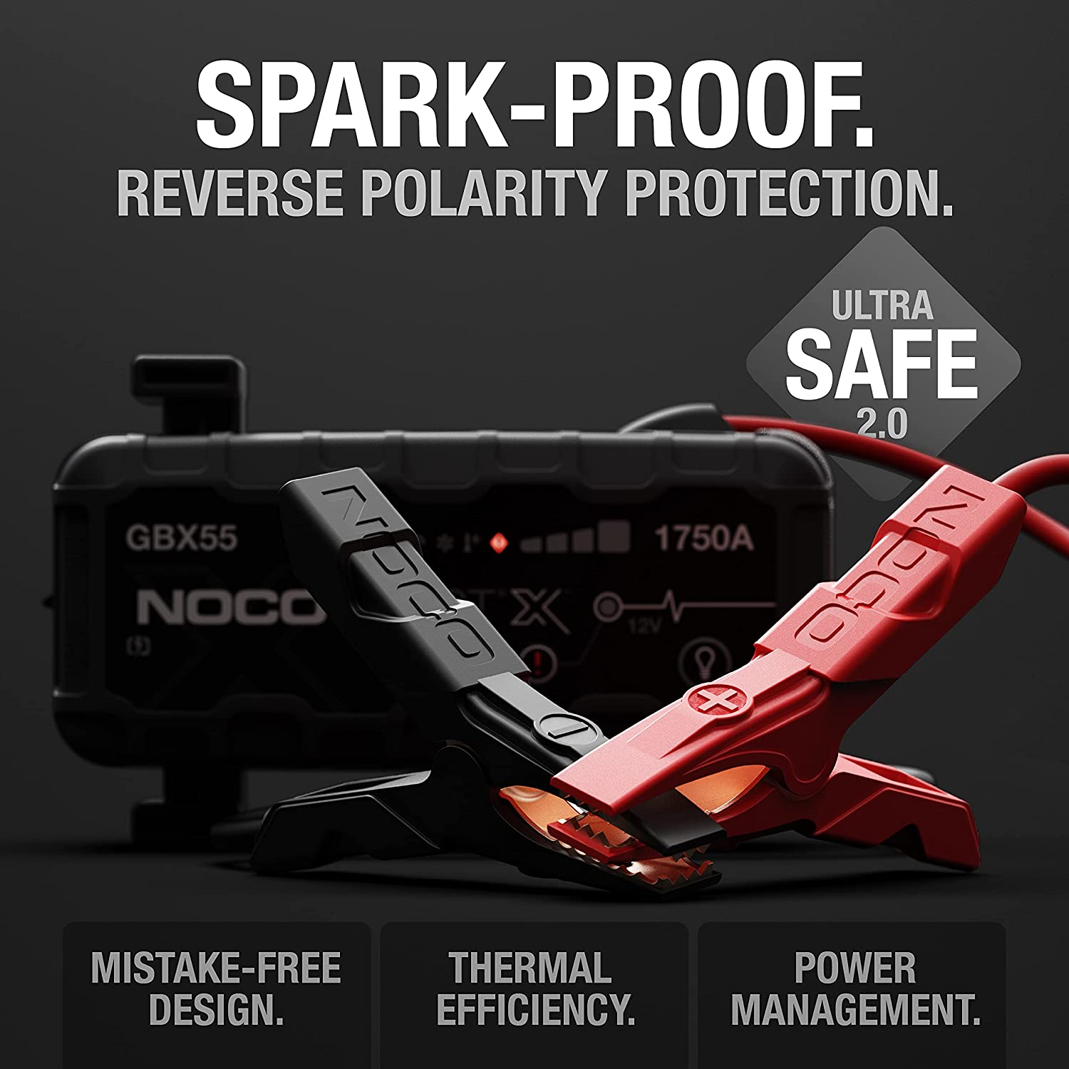 NOCO Boost X GBX55 1750A 12V UltraSafe Portable Lithium Jump Starter, Car Battery Booster Pack NOCO Boost X GBX55 1750A 12V UltraSafe Portable Lithium Jump Starter, Car Battery Booster Pack - Image 4