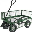 Sunnydaze QH-UC988-GN Utility Steel Garden Cart, Heavy-Duty 400 Pound Capacity Sunnydaze QH-UC988-GN Utility Steel Garden Cart, Heavy-Duty 400 Pound Capacity