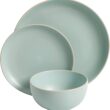 Gibson Home Rockaway 12 Piece Dinnerware, Teal Matte