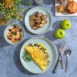 Gibson Home Rockaway 12 Piece Dinnerware, Teal Matte