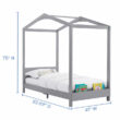 Delta Children ‎W129270-026 Poppy House Wood Twin Bed, Platform Bed, Grey