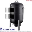 Realcook Charcoal BBQ Smoker Grill - 20 Inch Vertical Smoker for Outdoor Cooking Grilling