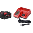 Milwaukee 2630-20-48-59-1850 M18 18V Lithium-Ion Cordless 6-1/2 in. Circular Saw W/ M18 Starter Kit (1) 5.0Ah Battery & Charger