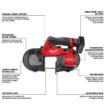 Milwaukee Band Saw 2529-21XC-48-39-0631 M12 FUEL 12V Lithium-Ion Cordless Compact Band Saw XC Kit with (4) Blades Milwaukee Band Saw 2529-21XC-48-39-0631 M12 FUEL 12V Lithium-Ion Cordless Compact Band Saw XC Kit with (4) Blades