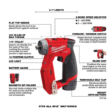 Milwaukee 2505-22-2415-20 M12 FUEL 12-Volt Lithium-Ion Brushless Cordless 4-in-1 Interchangeable 3/8 in. Drill Driver Kit with Right Angle Drill
