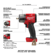 Milwaukee 2960-20 M18 FUEL GEN-2 18V Lithium-Ion Mid Torque Brushless Cordless 3/8 in. Impact Wrench with Friction Ring (Tool-Only)
