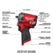 Milwaukee 2554-20-2557-20 M12 FUEL 12V Lithium-Ion Brushless Cordless Stubby 3/8 in. Impact Wrench and Ratchet Kit (Tool-Only Kit)