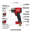 Milwaukee 2962-20-2854-20 M18 Impact Wrench Gen-2 18-Volt Li-Ion Cordless Mid Torque w/Friction Ring