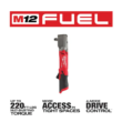 Milwaukee 2565-20 M12 FUEL 12V Lithium-Ion Brushless Cordless 1/2 in. Right Angle Impact Wrench (Tool-Only)