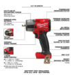Milwaukee 2960-20-2962-20 M18 FUEL GEN-2 18V Lithium-Ion Mid Torque Brushless Cordless 3/8 in. and 1/2 in Impact Wrench (2-Tool)