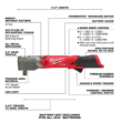 Milwaukee 2565P-20-2132-20 M12 FUEL 12V Lithium-Ion Brushless Cordless 1/2 in. Right Angle Impact Wrench with M12 Rocket Stand Light