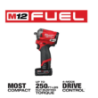 Milwaukee 2554-22-2415-20 M12 FUEL 12V Lithium-Ion Brushless Cordless Stubby 3/8 in. Impact Wrench Kit with M12 3/8 in. Right Angle Drill