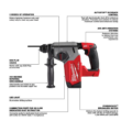 Milwaukee 2912-20 M18 FUEL 18V Lithium-Ion Brushless Cordless 1 in. SDS-Plus Rotary Hammer (Tool-Only)