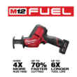 Milwaukee Reciprocating Saw Kit 2520-21XC M12 FUEL 12V Lithium-Ion Brushless Cordless HACKZALL w/ One 4.0Ah Batteries Charger & Tool Bag
