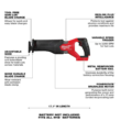 Milwaukee 2821-20 M18 FUEL GEN-2 18V Lithium-Ion Brushless Cordless SAWZALL Reciprocating Saw (Tool-Only)