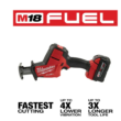 Milwaukee 2719-21 M18 FUEL 18V Lithium-Ion Brushless Cordless HACKZALL Reciprocating Saw Kit W/(1) 5.0Ah Batteries, Charger & Tool Bag