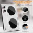 Cusimax Hot Plate Electric Stove, 1800W Double Burners, Infrared Cooktop, Compatible w/All Cookware, Upgraded Version