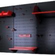 Pegboard Organizer Wall Control 4 ft. Metal Pegboard Standard Tool Storage Kit with Red Accessories