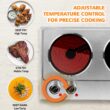 Cusimax Hot Plate Electric Stove, 1800W Double Burners, Infrared Cooktop, Compatible w/All Cookware, Upgraded Version