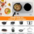 Cusimax Hot Plate Electric Stove, 1800W Double Burners, Infrared Cooktop, Compatible w/All Cookware, Upgraded Version