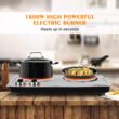 Cusimax Hot Plate Electric Stove, 1800W Double Burners, Infrared Cooktop, Compatible w/All Cookware, Upgraded Version