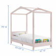 Delta Children ‎W129270-1379 Poppy House Wood Twin Bed, Platform Bed, Pink