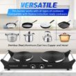Techwood 1800W Hot Plate Portable Electric Stove Countertop Double Burner, Compatible for All Cookwares, 7.5” Cooktop