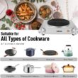 Cusimax Hot Plate Electric Burner, Non-Slip Rubber Feet, Upgraded Version, 1500W
