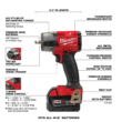 Milwaukee 2960-22 M18 FUEL GEN-2 18V Lithium-Ion Mid Torque Brushless Cordless 3/8 in. Impact Wrench with Friction Ring Kit