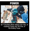 Makita XWT18Z 18V LXT Lithium-Ion Brushless Cordless 4-Speed Mid-Torque 1/2 in. Impact Wrench w/ Detent Anvil (Tool Only)
