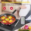 Techwood 1800W Hot Plate Portable Electric Stove Countertop Double Burner, Compatible for All Cookwares, 7.5” Cooktop