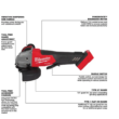 Milwaukee 2962-20-2880-20 M18 FUEL Gen-2 18V Lithium-Ion Brushless Cordless Mid Torque 1/2 in. Impact Wrench with Friction Ring with Grinder
