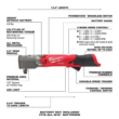 Milwaukee 2564-20-2565-20 M12 FUEL 12V Lithium-Ion Brushless Cordless 3/8 in. and 1/2 in. Right Angle Impact Wrenches Set (2-Tool)