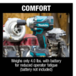 Makita XWT14Z 18V LXT Lithium-Ion Brushless Cordless 4-Speed 1/2 in. Sq. Drive Impact Wrench w/ Friction Ring Anvil, Tool Only