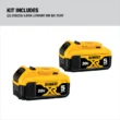 DEWALT DCB205-2CK 20V Max Battery Starter Kit with 2 Batteries, 5.0Ah