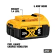 DEWALT DCB205-2CK 20V Max Battery Starter Kit with 2 Batteries, 5.0Ah