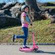 Jetson Saturn 3 Wheel Light-up Folding Kick Scooter Pink